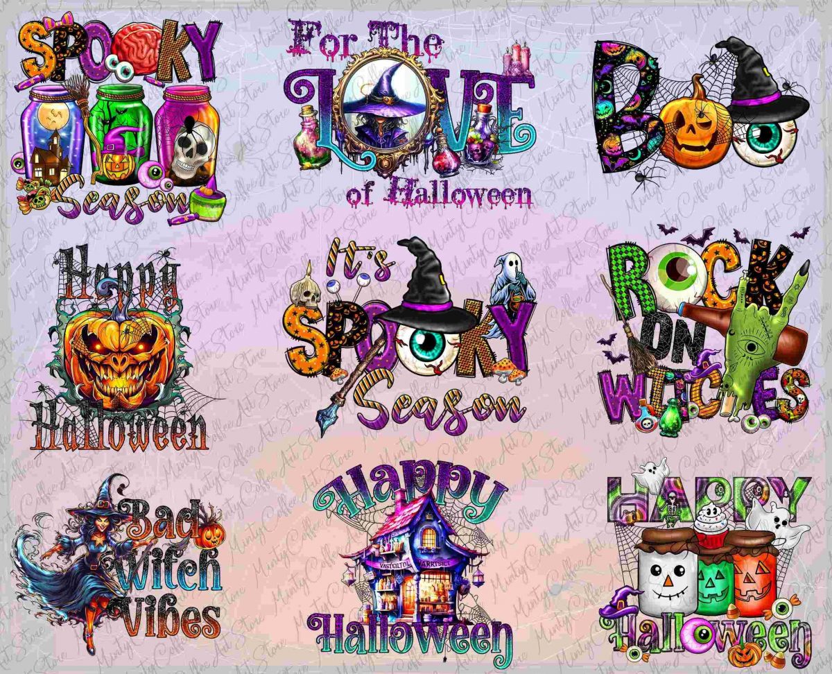 Spooky Halloween SVG PNG Design Bundle for Sublimation