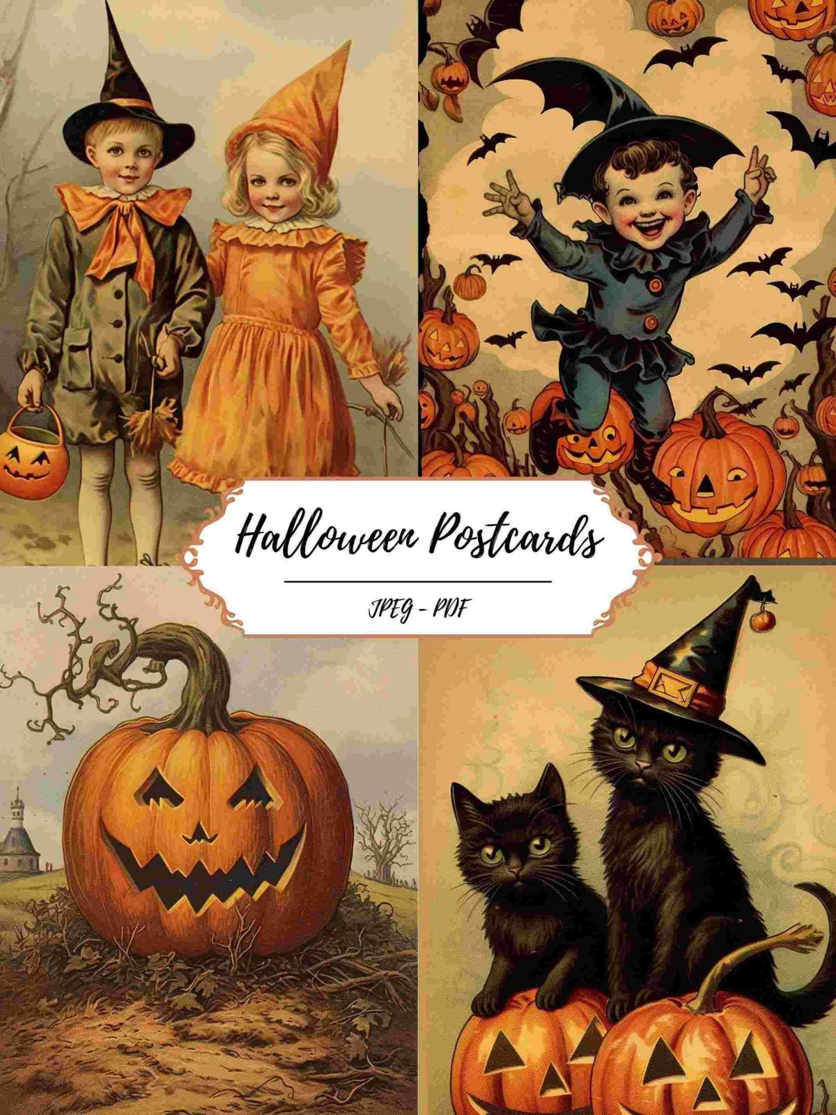 Spooky Halloween SVG Printables with Vintage Vibe 30 Fussy Cut