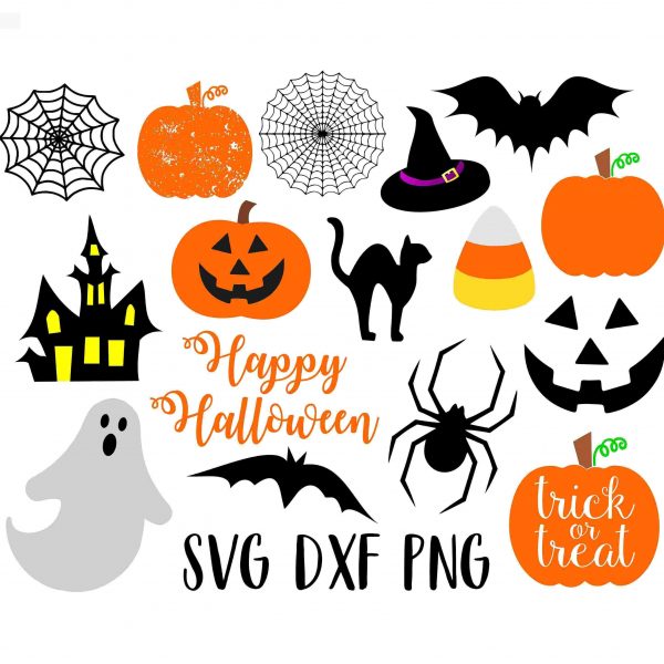 Spooky Halloween SVGPNG Pack Clipart Handdrawn Instant Download Cut