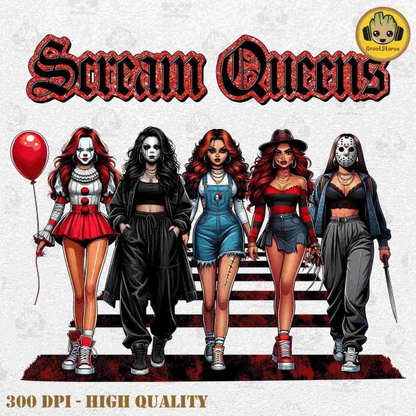 Spooky Halloween SVGs Scream Queens Bad Girls Movie Killers Horror