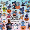 Spooky Halloween Watercolor Bundle Halloween Png Horror Cut File Blue