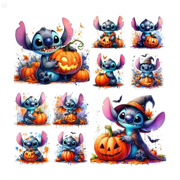 Spooky Halloween Watercolor Designs 10 HighRes PNG Files for