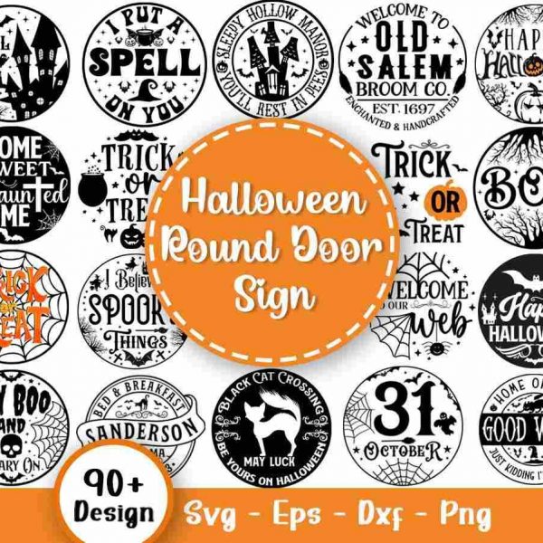 Spooky Halloween Welcome SVG Bundle for Farmhouse Decor