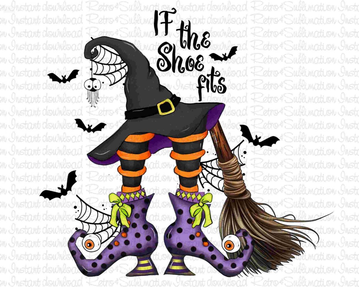 Spooky Halloween Witch Shoes and Accessories PNG Collection