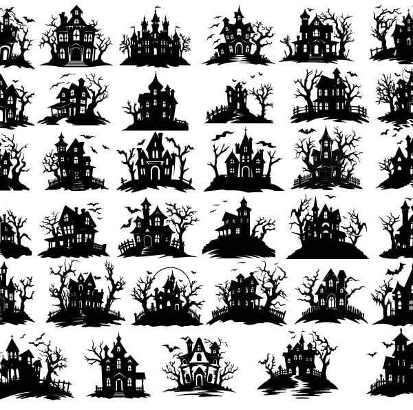 Spooky Haunted House SVG Bundle for Halloween Crafting