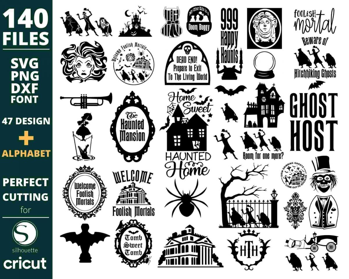 Spooky Haunted House SVG Bundle Layered Horror Mansion Ghostly