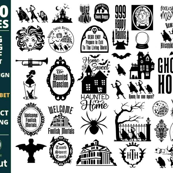 Spooky Haunted House SVG Bundle Layered Horror Mansion Ghostly