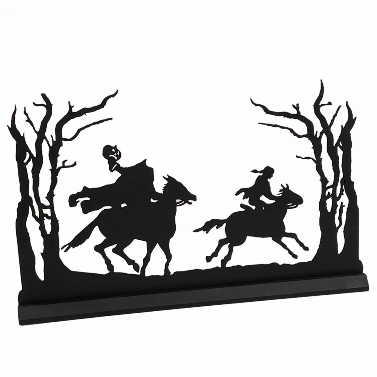 Spooky Headless Horseman Wood Silhouette Halloween Tabletop Ornament