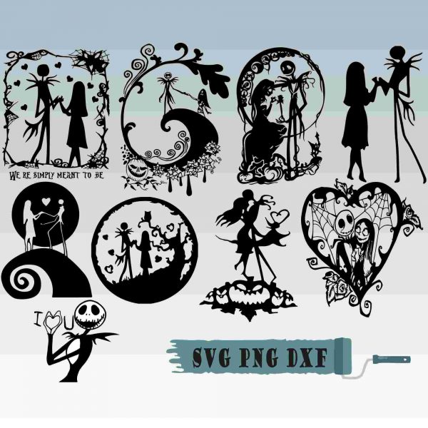 Spooky Jack Sally Halloween SVG Collection for Cricut