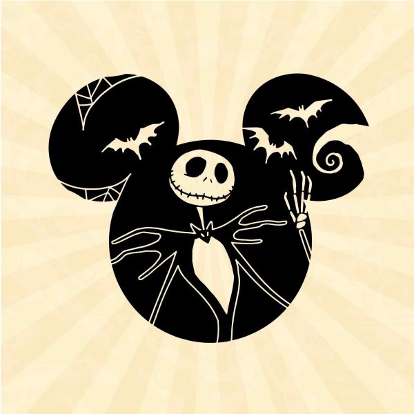 Spooky Jack Skellington Mickey Halloween SVG