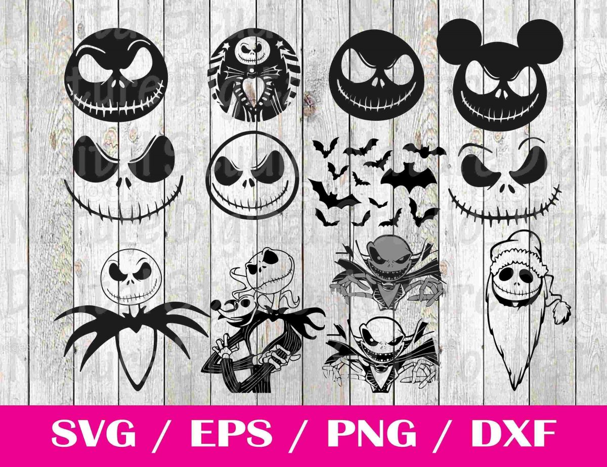 Spooky Jack Skellington Skeleton SVG Bundle for Halloween Nightmare