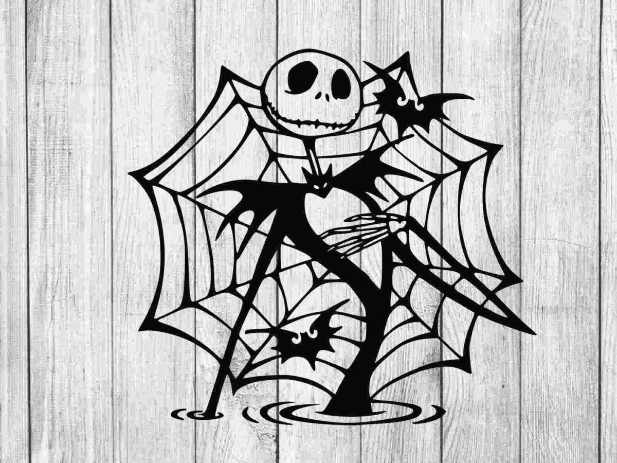 Spooky Jack Skellington SVG for Cricut Silhouette Nightmare Before