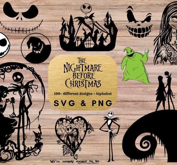 Spooky Jack Skellington Svg Png Bundle for Cricut