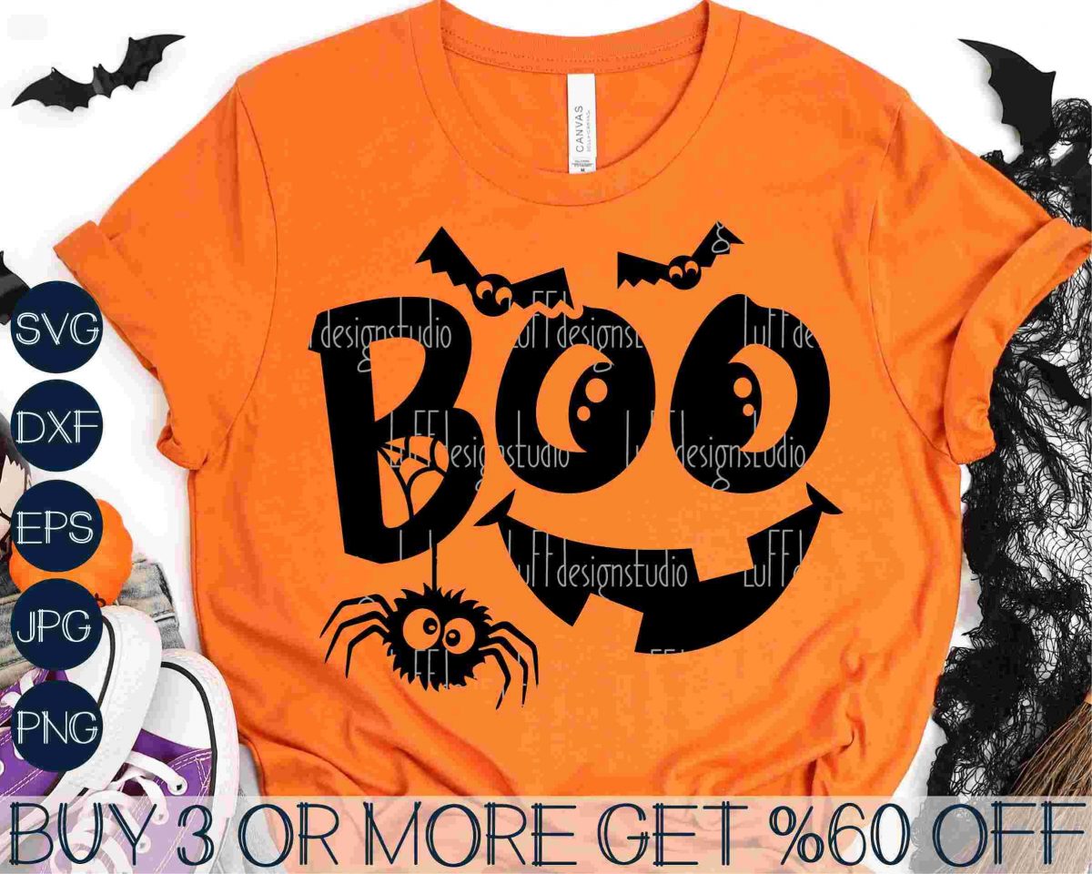 Spooky Kids Halloween SVG Bundle for Cricut Sublimation Boo Pumpkin