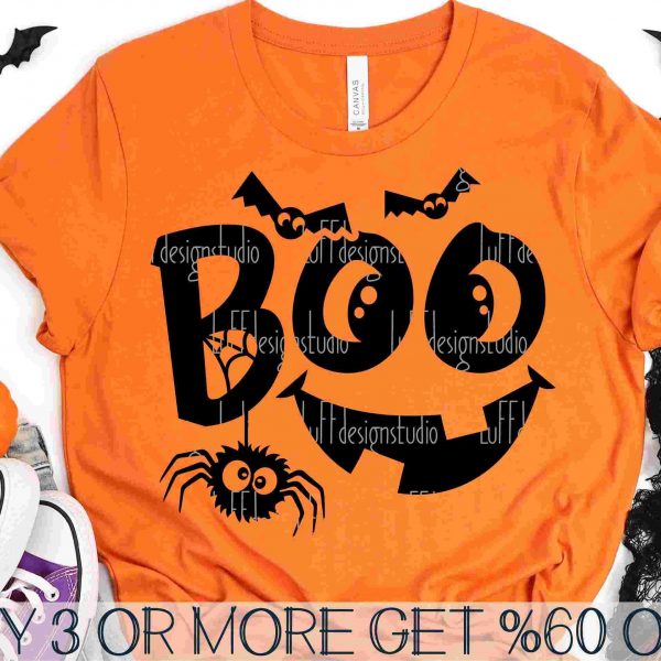 Spooky Kids Halloween SVG Bundle for Cricut Sublimation Boo Pumpkin