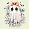 Spooky Lace Ghost SVG Adorable Halloween Shirt Design Fall