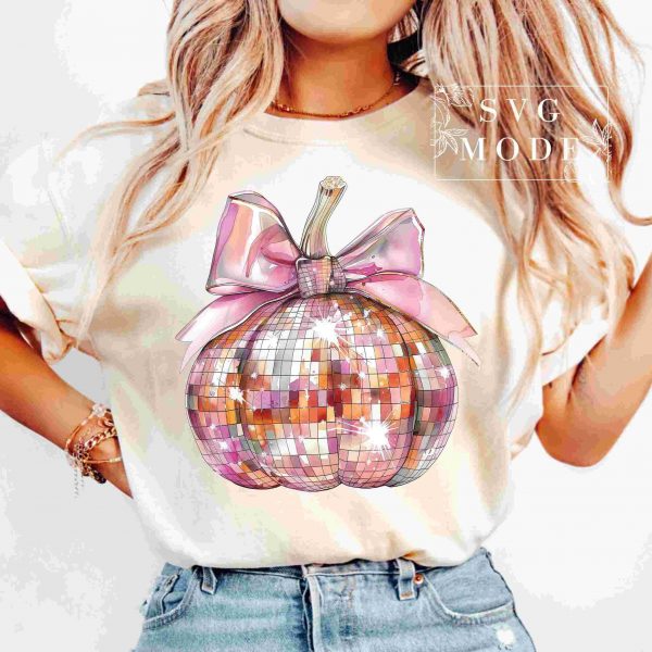 Spooky Mama Disco Ball Pumpkin Season PNG Collection