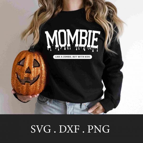 Spooky Mama SVG PNG DXF Halloween Costume Digital Zombie with Kids