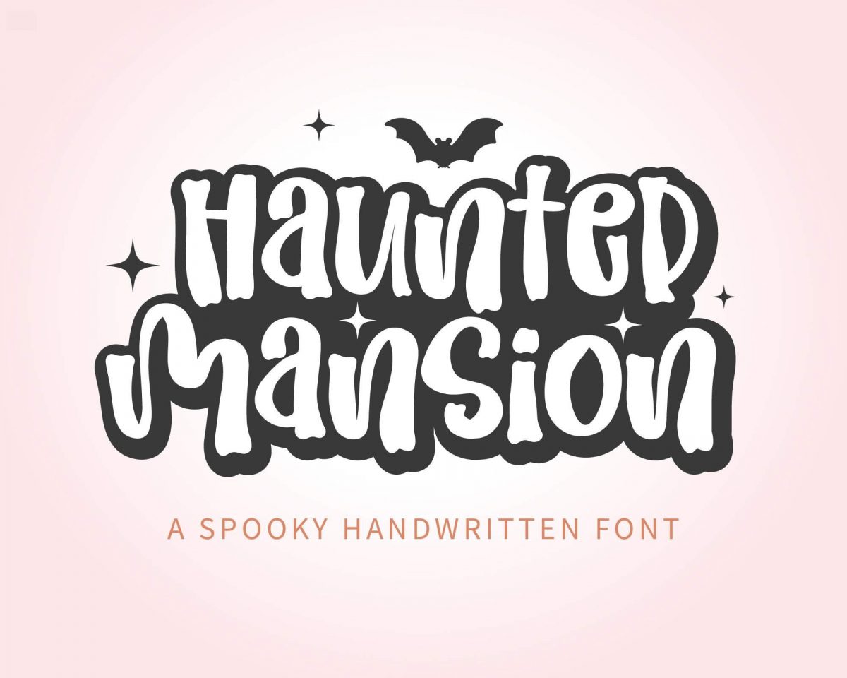 Spooky Mansion Retro SVGPNG Fonts for Halloween Boho Cricut