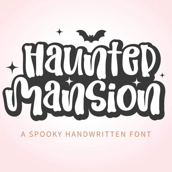 Spooky Mansion Retro SVGPNG Fonts for Halloween Boho Cricut