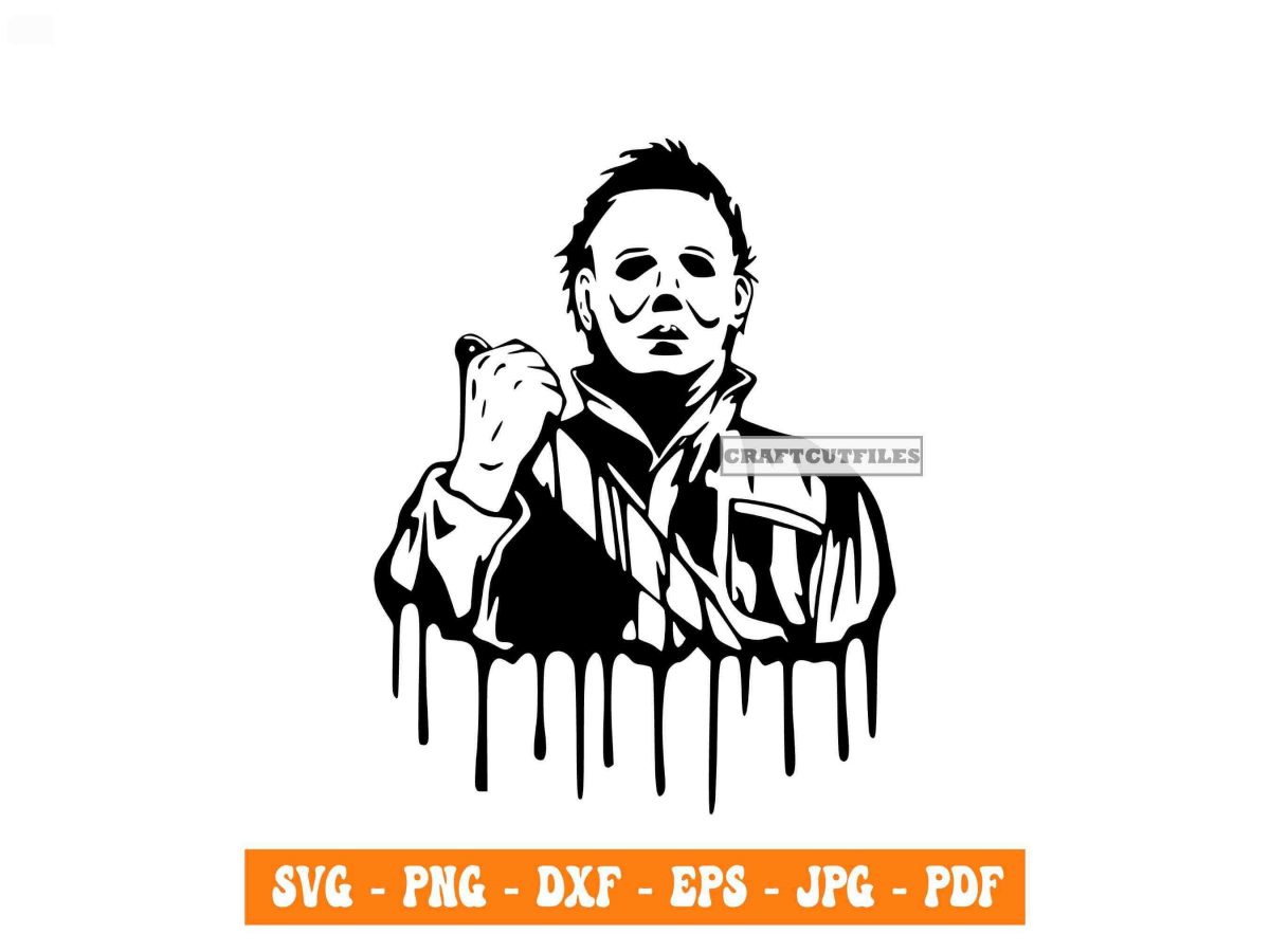 Spooky Michael Myers Halloween SVG PNG Clipart for Cricut Silhouette