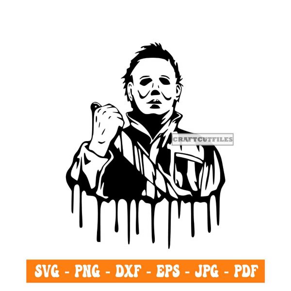 Spooky Michael Myers Halloween SVG PNG Clipart for Cricut Silhouette