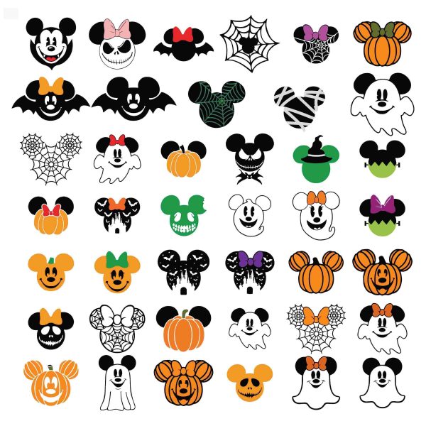 Spooky Mickey Minnie Halloween SVG for Kids