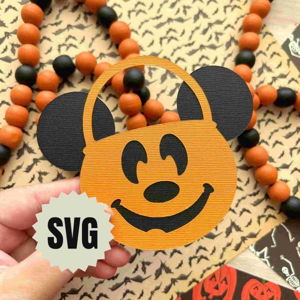 Spooky Mickey Pumpkin SVG Cut File for Cricut Silhouette Glowforge