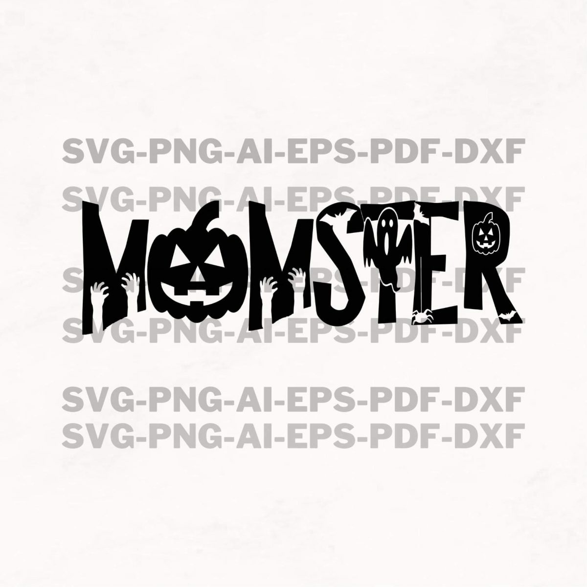 Spooky Momster SVG Png for Halloween Shirts