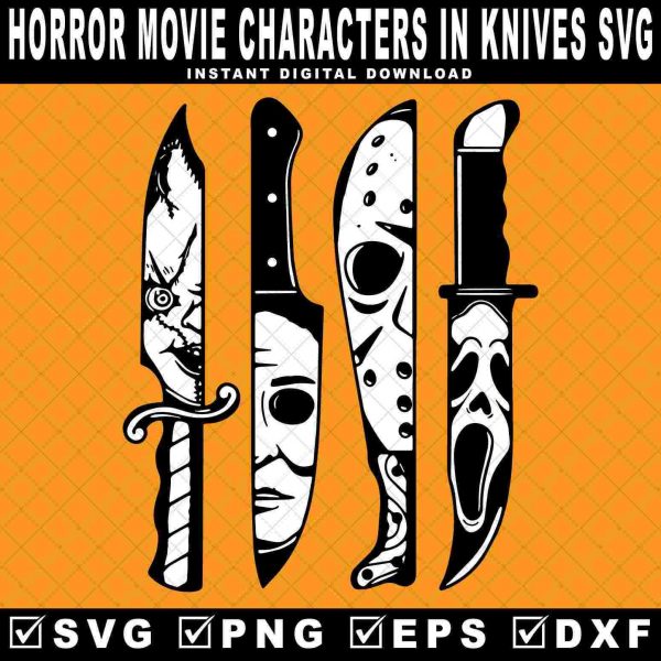 Spooky Movie Blade SVG PNG Eps Dxf Creepy Blade Movie Monsters