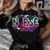 Spooky Nurse Halloween Shirt Design SVG PNG Sublimation Retro