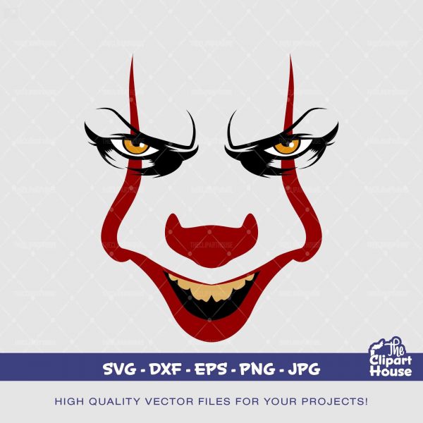 Spooky Pennywise Ghost svg for Halloween Decor