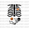 Spooky Pregnant Skeleton Svg Png for Halloween