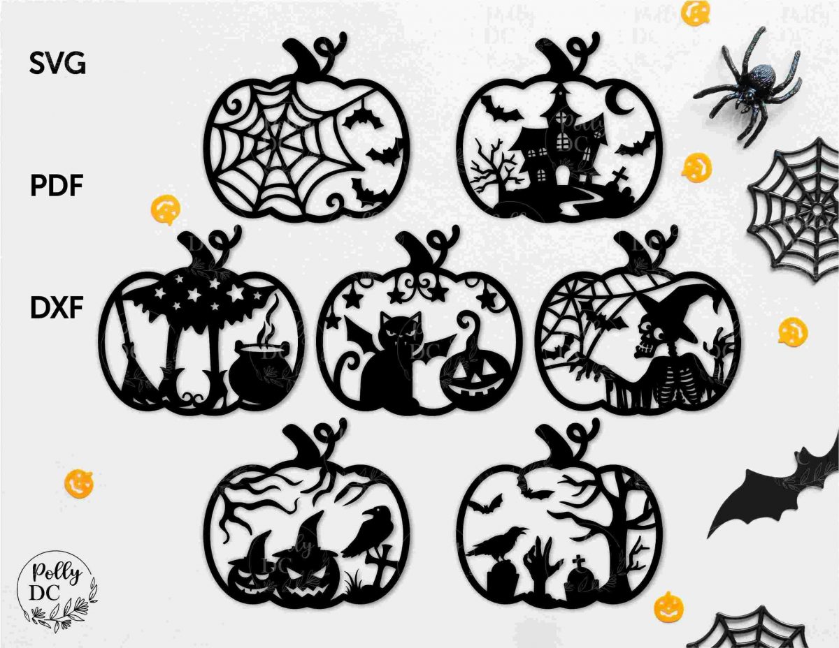 Spooky Pumpkin Bundle svg for Halloween decor perfect for Cricut