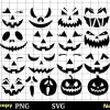 Spooky pumpkin face autumn SVG bundle for Halloween Thanksgiving