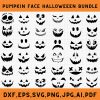 Spooky Pumpkin Face SVG Bundle for Halloween Jack o Lantern SVG