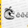 Spooky Pumpkin Ghosts SVG Festive Halloween Home Decor Sticker