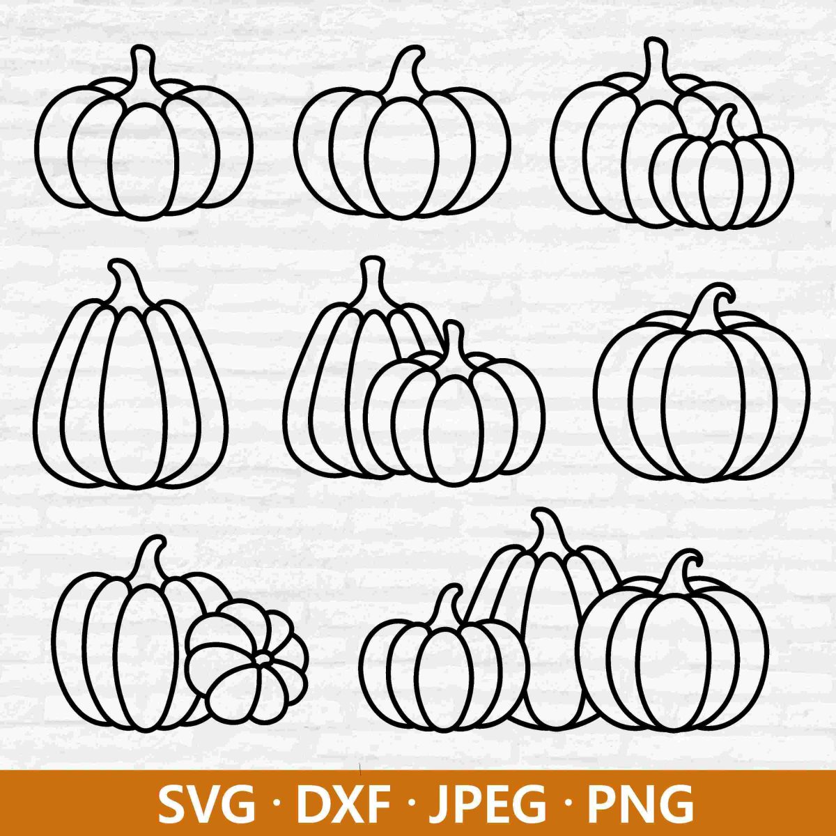 Spooky Pumpkin SVG Bundle for Halloween Fall Clipart