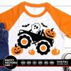 Spooky Pumpkin Truck Svg for Boys Halloween Ghost Cut Files More