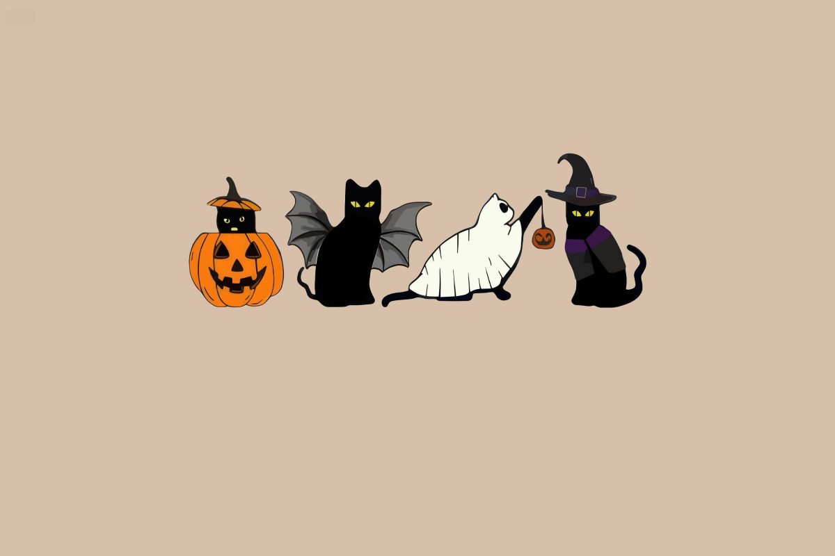 Spooky Retro Ghosts Black Cat SVG PNG Bundle for Halloween Cat Lover