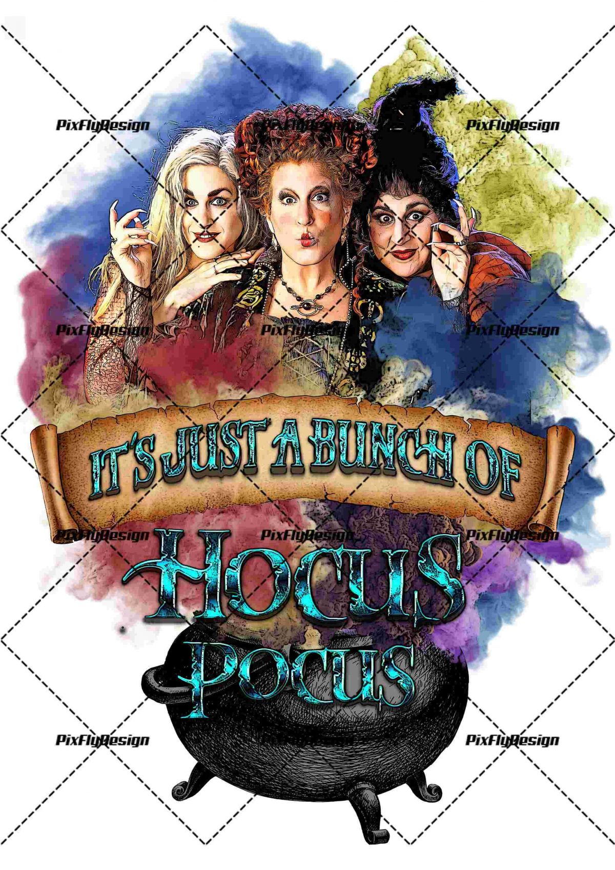 Spooky Sanderson Sisters Halloween Template for Sublimation DTG