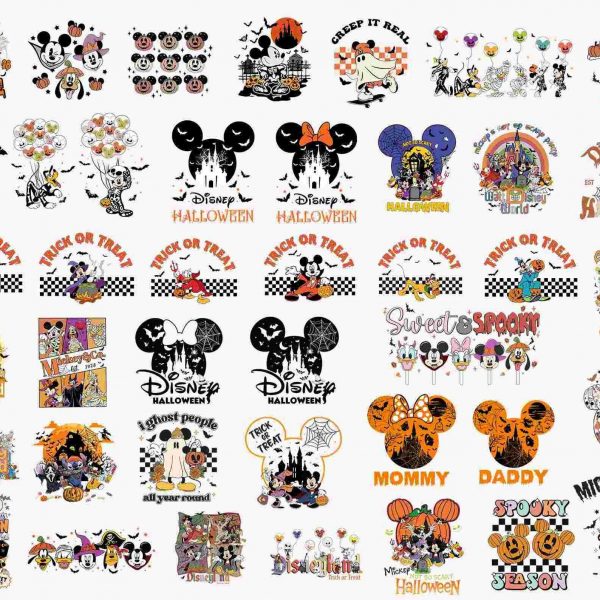 Spooky Season Bundle 50 Retro Halloween PNGs for Trick or Treat Fun