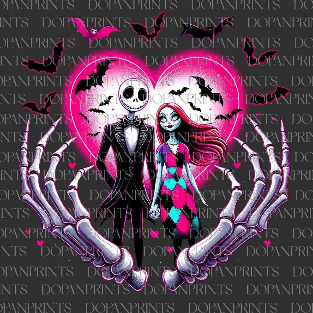 Spooky Season Couple Love Retro Halloween Horror Characters SVGPNG.