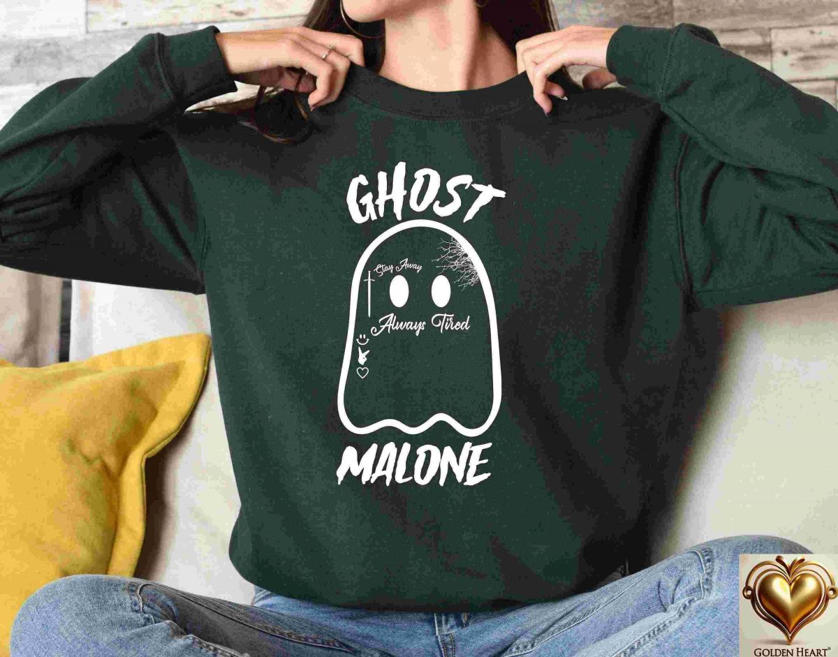 Spooky Season Ghost Malone Sweatshirt Cute Funny Halloween Gift