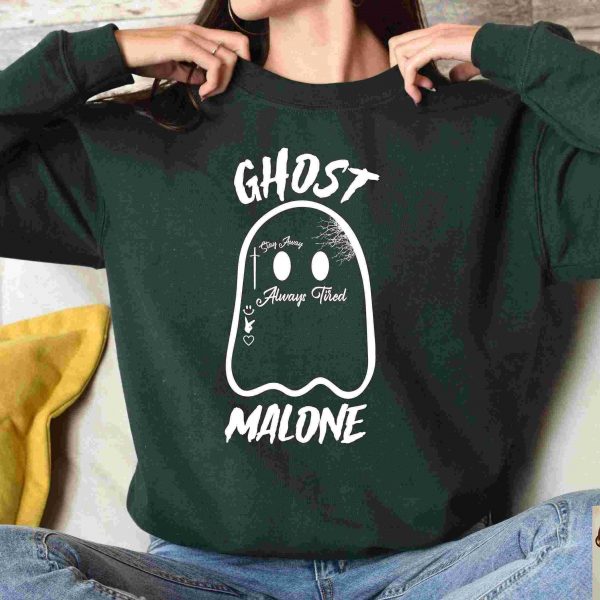 Spooky Season Ghost Malone Sweatshirt Cute Funny Halloween Gift