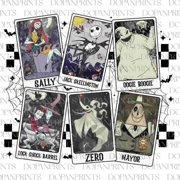 Spooky Season Halloween Characters Tarot Cards PNG Horror PNG Movie