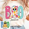 Spooky Season Hand Drawn Halloween Kids Name PNG Retro Boy Girl Boo