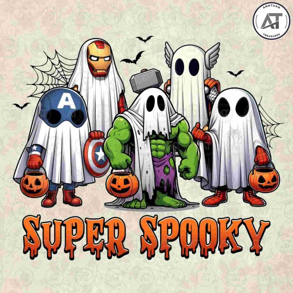 Spooky Season Retro Halloween Ghost Cartoon Pumpkins Download SVG