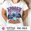 Spooky Season Retro Halloween Stitch SVG PNG Digital Design 300 DPI