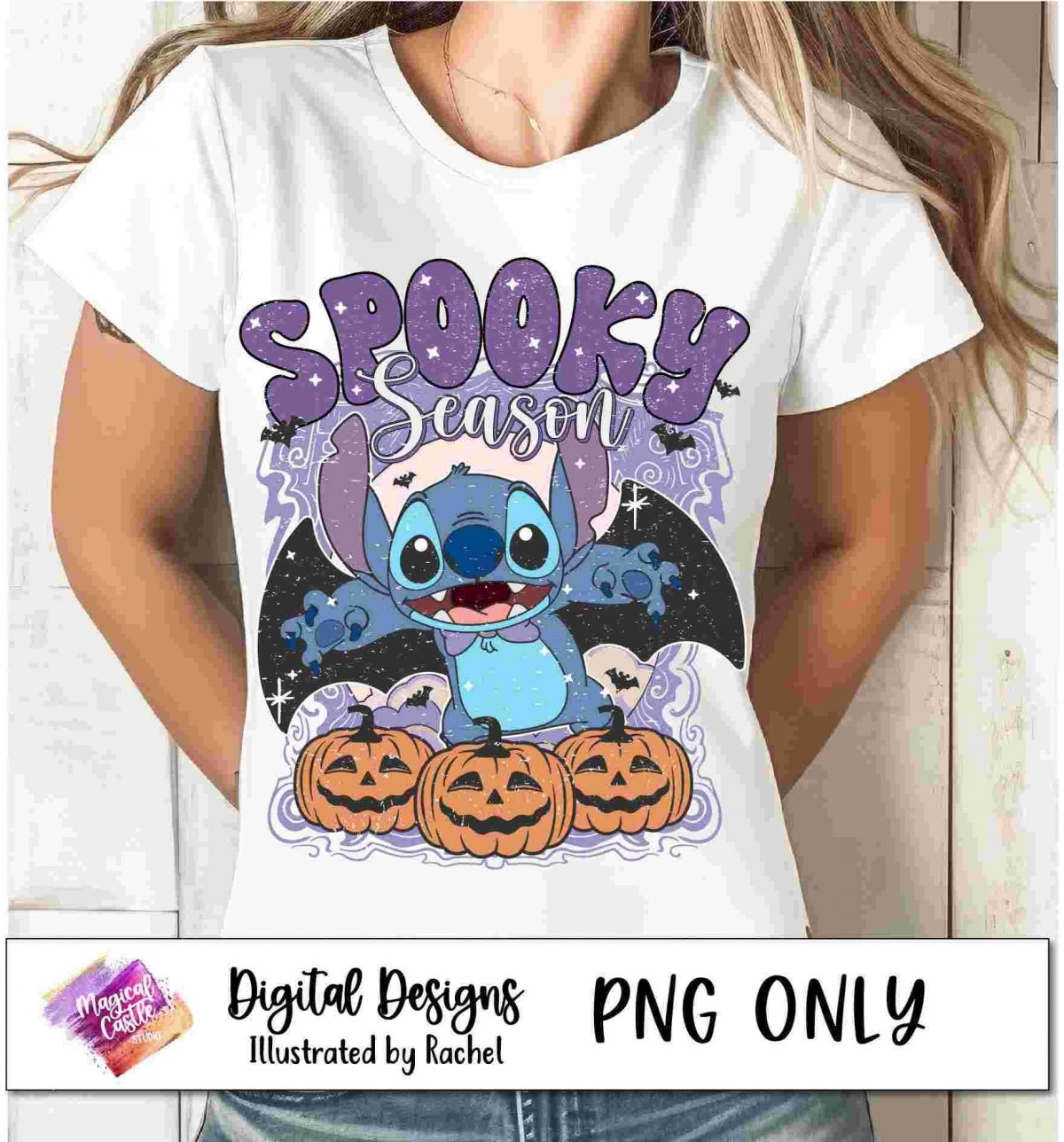 Spooky Season Retro Halloween Stitch SVG PNG Digital Design 300 DPI